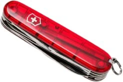 Victorinox Huntsman Rouge Transparent 1.3713.T Couteau Suisse -Optimal Couteaux Magasin VT1 3713 T 05 victorinox vt1 3713 t 05