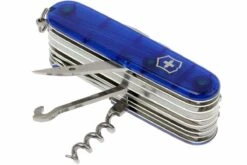 Victorinox Swisschamp Transparent Bleu 1.6795.T2 Couteau Suisse -Optimal Couteaux Magasin VT1 6795 T2 05 victorinox swisschamp 33 blauw transparant vt1 6795 t2 d5