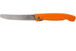 Victorinox SwissClassic 6.7836.F9B Couteau à Légumes Pliant Dentelé, Orange
