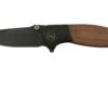 WE Knife Nitro Mini WE22015-4, Black Titanium, Brown Micarta Inlay, CPM 20CV Couteau De Poche