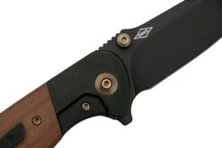 WE Knife Nitro Mini WE22015-4, Black Titanium, Brown Micarta Inlay, CPM 20CV Couteau De Poche -Optimal Couteaux Magasin WKWE22015 4 05 weknive