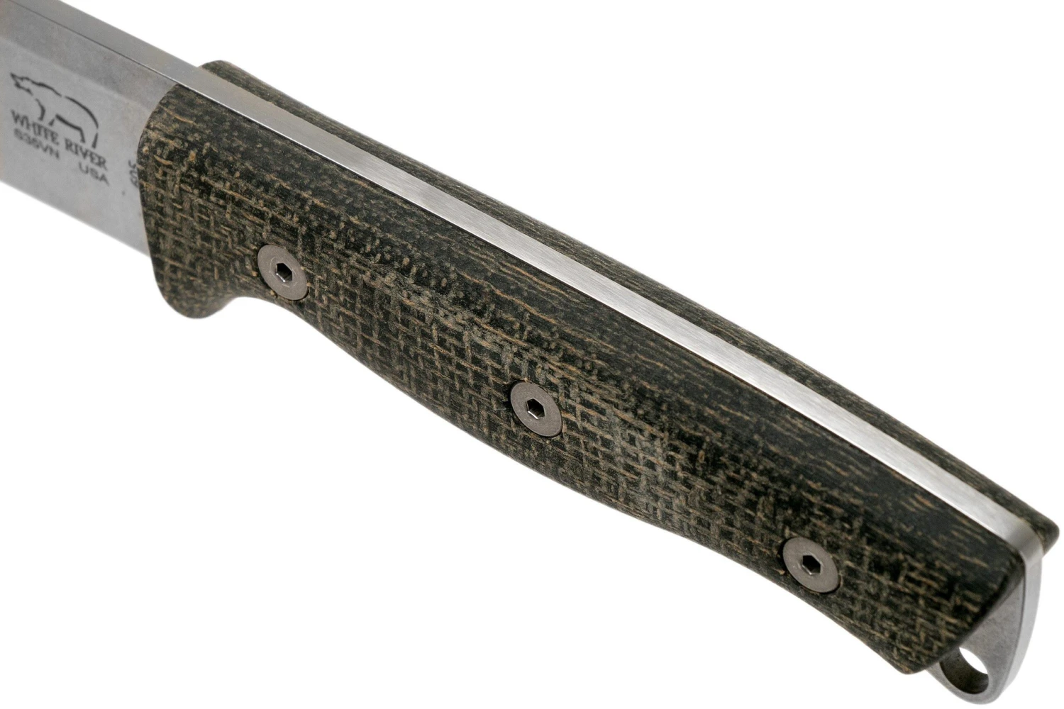 White River Knives Ursus 45 Black Burlap Micarta Couteau De Bushcraft 5 White River Knives Ursus 45 Black Burlap Micarta Couteau De Bushcraft – Image 5