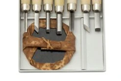 Yoshiharu L-7 Maruichi Couteaux à Bois Japonais, Set De 7 Avec "baren" -Optimal Couteaux Magasin YSH 026 03 yoshiharu